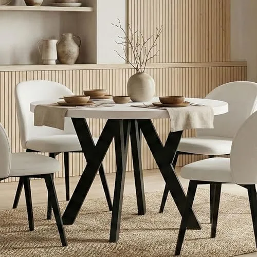 Dekori Möbel Runder Ausziehbarer Tisch Pero – Modern im Loft-Stil
