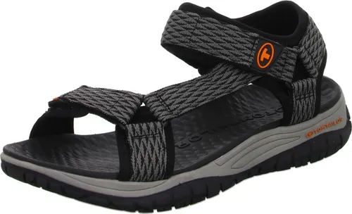 Tom Tailor Herren Sandale 5380001 - Black Grey, 43 EU - Wanderschuhe mit flacher Sohle und Klettverschluss für optimalen Halt, ideal für Ausflüge und Freizeitaktivitäten.