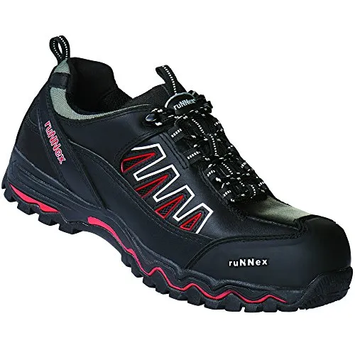 Runnex Sicherheitsschuhe LightStar S3, 5320 - Halbschuhe aus Echt Leder, Gr. 44 - Herren Industrie & Handwerk Schuhe, strapazierfähig und wasserabweisend, mit Aluminiumkappe und rutschfester Laufsohle für optimalen Schutz und Komfort.