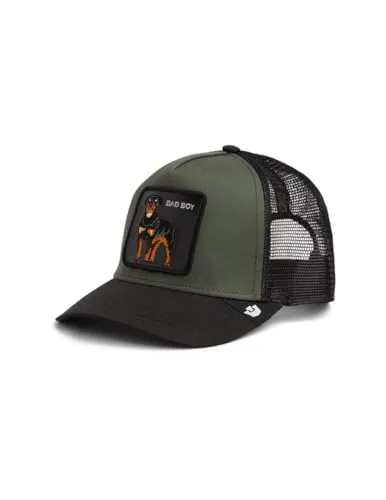 GOORIN Bros. Bad Boy Trucker Cap – Stylische Kappe mit Hundemotiv - Klassische Trucker Cap in grün mit hochwertigem Hundemotiv. Ideal für den Alltag, mit komfortablem Button-Strap und atmungsaktivem Mesh. Ein Must-Have für Hutliebhaber!