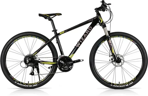 27.5 Zoll Alu Wizard X-Country 3.5 Fahrrad Shimano 27 Gang MTB schwarz gelb Rh54cm