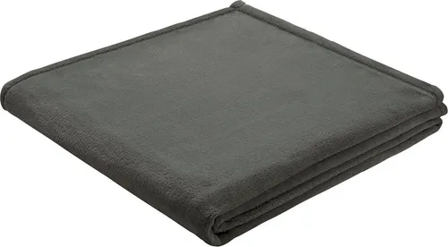 Wohndecke King Fleece von Biederlack - Kuscheldecke in anthrazit, leicht und angenehm warm, ideal für gemütliche Abende. Pflegeleicht und OEKO-TEX® zertifiziert.