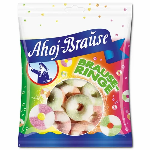 Frigeo Ahoj-Brause Brause-Ringe, saurer Schaumzucker, 150g Beutel 6,67€/1kg