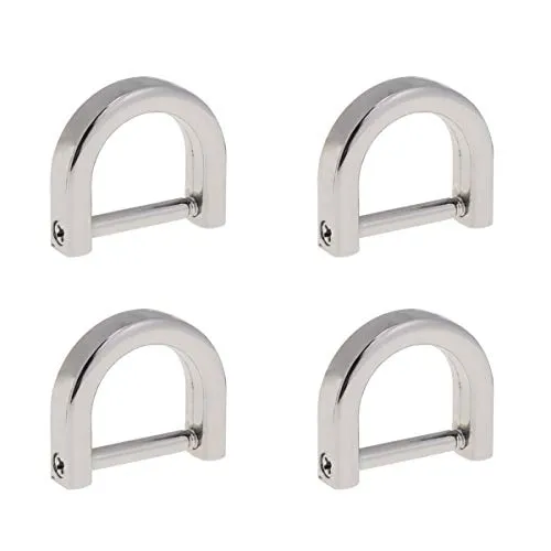 Artibetter d-ringe schraube in schäkel hufeisen u form d ring diy leder handwerk geldbörse schlüsselbund zubehör für gurt 4 stück