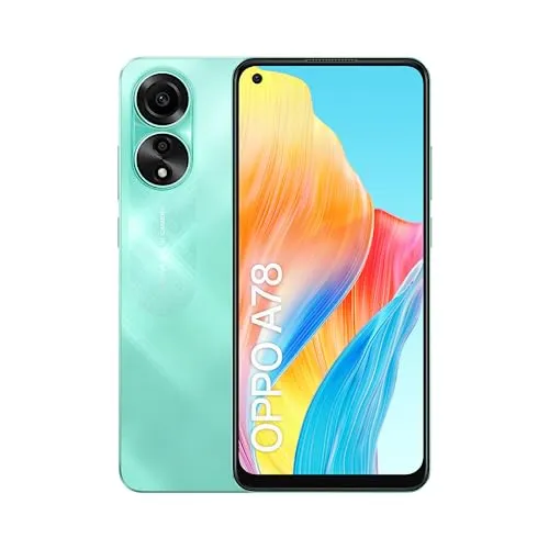OPPO A78 128GB/8GB RAM Dual-SIM Aqua Green - Simlockfreies Handy mit 128GB Speicher, 8GB RAM und 6.56