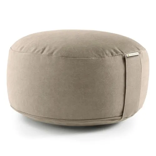Lotuscrafts® Meditationskissen mit 15 cm Sitzhöhe, Yoga Kissen mit Dinkelfüllung, Yogakissen Rund, Bodenkissen Rund, Yogakissen Meditationskissen, Yogakissen Bezug waschbar, GOTS Zertifiziert
