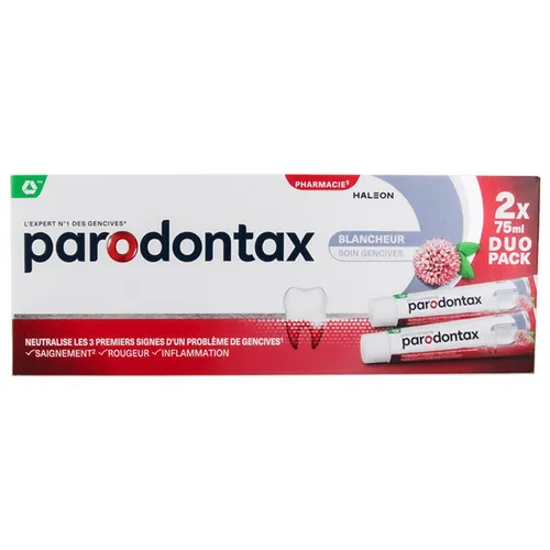 Parodontax Weiße Zahnpasta Packung von 2 x 75 ml ist eine tägliche Zahnpasta mit