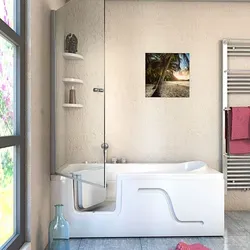 Seniorendusche Kombi Duschkabine Whirlpool Seniorenwanne mit Tür S17D-EH-WP-R 75x150x194 cm