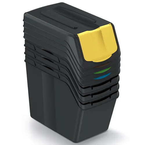 Keden ISWB20S4 Sortibox Abfalleimer - Haushaltszubehör für effektive Mülltrennung mit 4x20l Kunststoffkörben. Modernes Design, stapelbar und platzsparend, ideal für jedes Zuhause.