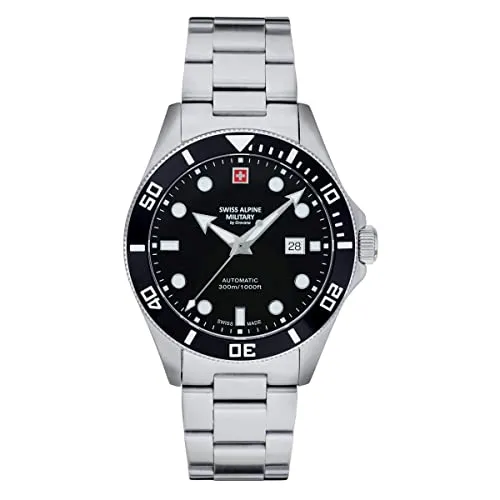 Swiss Alpine Military Herren Uhr Automatik 7095.2137SAM - Armbanduhren für Herren mit robustem Edelstahlgehäuse, leuchtenden Zeigern und Datumsanzeige – ideal für Abenteuer und den Alltag.