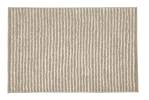 Kleine Wolke Badematte AMALIA 60x90 cm - Badteppich in Taupe, rutschhemmend und fußbodenheizungsgeeignet – ideal für ein sicheres und gemütliches Badezimmer.