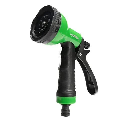 Grafner Multifunktionale Gartenbrause 12 Funktionen, einstellbarer Wasserdruck, Dauerarretierung, Einhand, Schnellkupplung, Handbrause Garten Bewässerung Gartenspritze Metall Hochdruck