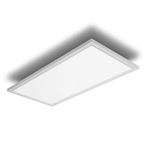 IMPTS Lampe Wohnzimmer 30x60cm LED Deckenleuchte flach LED Panel Neutralweiß 3000K, 27W, Leuchte led für Schlafzimmer, Keller, Küche, Weißer Rahmen