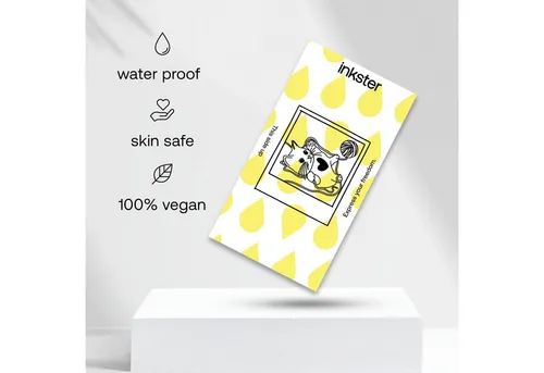 Inkster Schmuck-Tattoo Katzen Polaroid Tattoo, wasserfestes temporäres Tattoo, 2 Wochen Halt