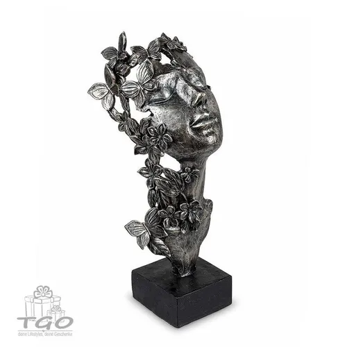 Formano Büste aus Kunststein - Antikfarbener Dekofigur 32cm - Figuren, Skulpturen & Statuen. Stilvolle Büste aus Kunststein, ideal für moderne Wohnräume und verleiht jedem Zimmer einen eleganten Akzent.