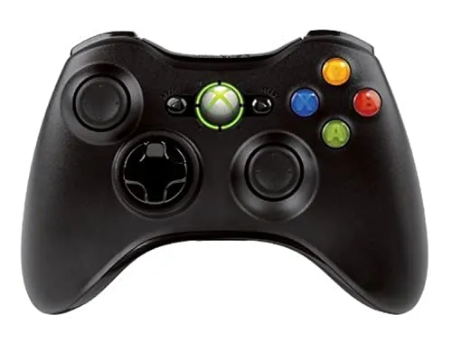 Microsoft Xbox 360 Wireless Controller, F/Windows-Gamepad PC Schwarz – Zubehör von Videospielen (F/Windows, Gamepad PC, Digital, d-pad, auswählen, starten, kabellos, USB 2.0)