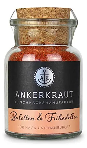 Ankerkraut Buletten & Fleischpflanzerl, Gewürzmischung für Buletten und Frikadellen, 100g im Korkenglas