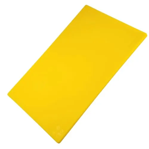 FMprofessional Schneidebrett für Fisch - Hochwertiges Küchenbrett in auffälligem Gelb, ideal für Geflügel mit HACCP-Farbcodierung. Robust, langlebig und spülmaschinengeeignet für einfache Reinigung.