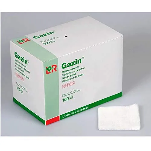 Gazin Kompressen steril 10 x 10 cm 12-fach 40 x 2 Stück Wundauflagen