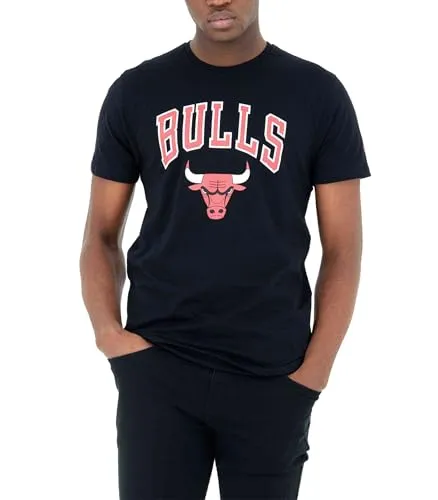 New Era NBA Chicago Bulls Logo T-Shirt Größe M - Sportfan T-Shirt mit hochwertigem Chicago Bulls Logo-Druck, offizielles Lizenzprodukt von New Era. Ideal für Basketball-Fans, reguläre Passform für optimalen Tragekomfort.