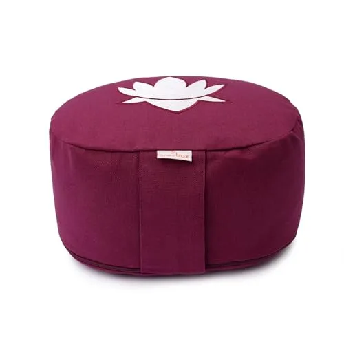 yogabox Yogakissen oval Lotus Stick BASIC – Anpassbare Füllhöhe für Komfort