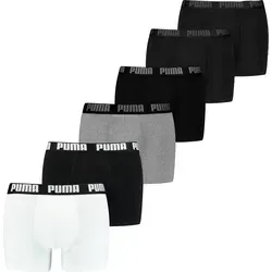 PUMA Basic Everyday Herren Boxershorts 6er-Pack - Damenmode, besteht aus Bio-Baumwolle und bietet höchsten Tragekomfort durch das komfortable Baumwollstretchgewebe und den Soft-Touch-Effekt.