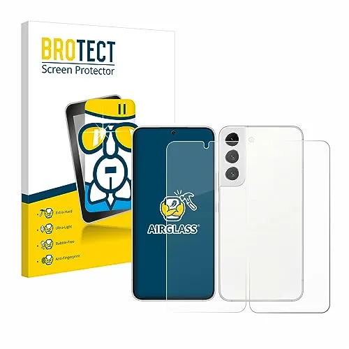 BROTECT Schutzglas für Samsung Galaxy S22 5G (Display+Rückseite) Schutzfolie Made in Germany Panzer Folie Glas Displayschutz [ 9H, Anti-Fingerprint]