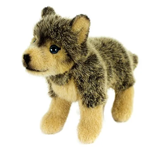 Kösen 5210 Wölfchen 20 cm - Plüsch-Wolf in graubraun, 20 cm groß, perfekt zum Kuscheln und Spielen für Kinder und Tierliebhaber