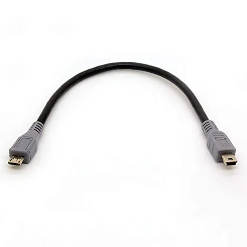 Micro-USB-auf-Mini-USB-Kabel-Adapter, Micro-USB-Stecker auf Mini-USB-Stecker, OTG-Verlängerungscode-Konverter für mobile Geräte (20 cm)