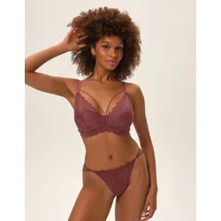 ESOTIQ Bügel-BH Bügel-BH Oath, florale Spitze, transparentes Mesh lila 80