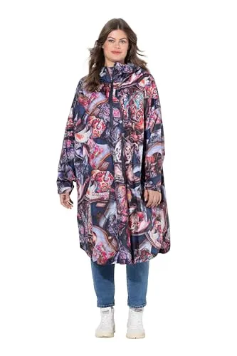 Laurasøn Funktions-Regencape Unisex mit Kapuze - Wasserdichtes und winddichtes Cape für alle Wetterlagen. Mit verstellbarer Kapuze und langärmligem Design ist es ideal für Outdoor-Aktivitäten. One Size für optimalen Tragekomfort.