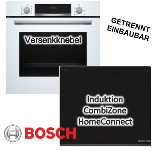 Bosch Herdset EcoClean: Backofen + Induktionskochfeld 60 cm