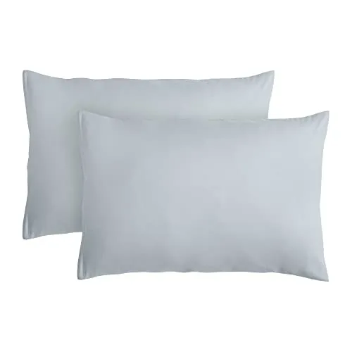 Komfortec Kissenbezug 2er Set - 100% Mikrofaser, Weich & Atmungsaktiv, mit Reißverschluss - Kopfkissenbezug - Waschbar & Pflegeleicht - Grau - 40 x 60 cm