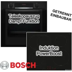 BOSCH Herdset mit Backofen und Induktionskochfeld 60 cm von Bosch
