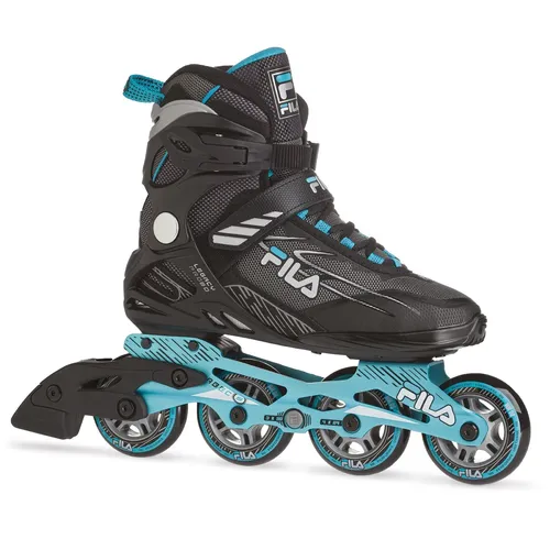 Fila Inline Skates Legacy Pro 80 - Schwarz/Blau für Damen - Inline-Skates für Freizeitspaß mit hoher Cuff und komfortabler Polsterung. Ausgestattet mit 80mm Rollen und ABEC 5 Kugellagern für präzises Steuern und angenehmes Fahren.