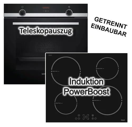 Siemens Herdset Backofen ecoClean mit h¦tech Induktionskochfeld