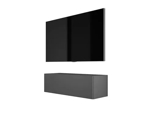 3E 3xE living.com Hängendes TV- Schrank (B: 100 cm, H: 34 cm, T: 32 cm) in ANTHRAZIT