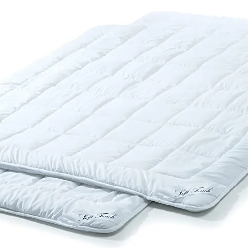 aqua-textil Soft Touch Sommer Leicht Bettdecke 2er Set 155 x 220 cm - Atmungsaktive Sommerdecke mit nur 340g Füllung, perfekt für warme Nächte. Kuschelig weich und klimaregulierend für ein optimales Schlafklima.