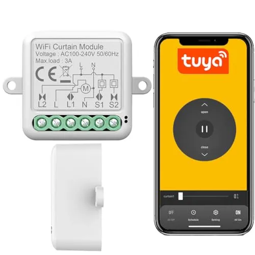 Sone Smart One Rolladenschalter Smart WLAN – Jalousien Schalter Smartlife Unterputz – Kompatibel mit Alexa – Rolladensteuerung Smart Home – Rollo Schalter WLAN – 39x39x18mm – Timer & Automatisierung