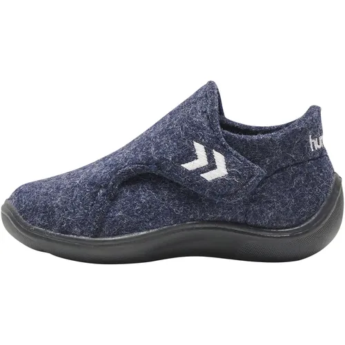 hummel Kleinkinder Hausschuhe Wool Slipper Infant 210381 Black Iris 27 - Hausschuhe für Jungen, warm und gemütlich aus Wollmaterial, ideal für drinnen und draußen.