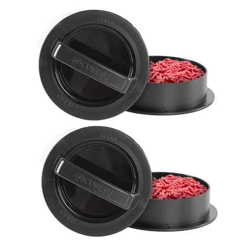 2x Burgerpresse 3 Größen inkl. 75 Blatt Backpapier Burger Presse Hamburgerpresse