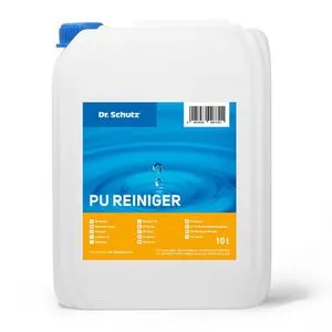 Dr.Schutz PU-Reiniger Unterhaltsreiniger, 10 Liter - Bodenreiniger für alle Hartböden, entfernt stark verschmutzte Flächen streifenfrei und ist ideal für die Unterhalts- sowie Bauschlussreinigung. Anwendung manuell oder maschinell.