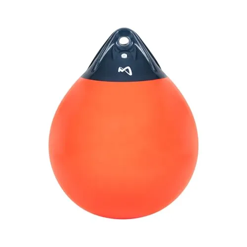 Mesle Kugelfender Globe, ø 41,5 cm orange, Fender Boje, Bootsfender rund aufblasbar, Ankerboje, Fender Boot Schiff Yacht, Markierungsboje