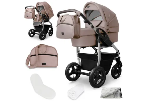 bergsteiger Kombi-Kinderwagen Capri 3in1 in braun von Bergsteiger