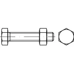 Reyher Schraube M16 x 80, galvanisch verzinkt - Hochwertige ISO 4017 Mu 8.8 Schrauben mit Sechskantmutter, ideal für vielseitige Anwendungen im Bereich Befestigungselemente. Zuverlässige Qualität in praktischer 25er-Packung.