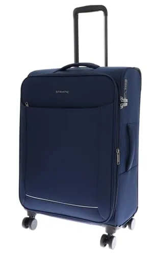 Stratic Weichgepäck-Trolley M, 4 Rollen - Koffer im mittelgroßen Format, leicht und robust mit 66-76 l Volumen, ideal für entspannte Reisen. Ausgestattet mit TSA-Zahlenschloss und leisen Rollen für höchsten Komfort.