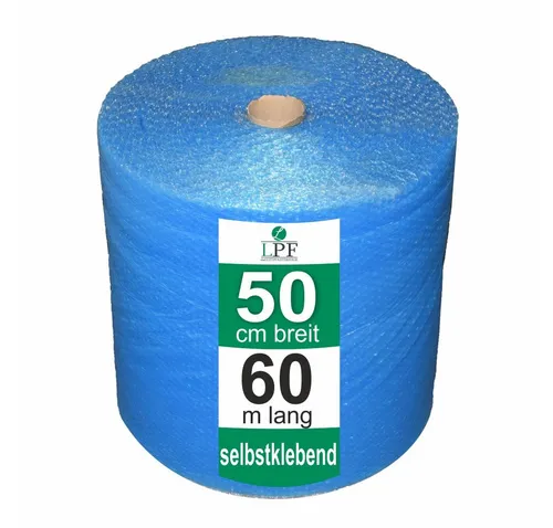 Produktbild LPF dieLUFTPOLSTERFOLIE Schutzfolie Luftpolsterfolie SELBSTKLEBEND SELBSTHAFTEND Breite 50cm x Länge 60m