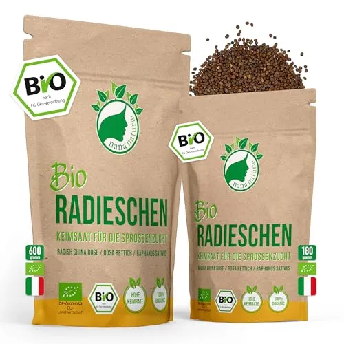 Bio Radischen Sprossen Samen 180g | scharf & lecker von NanaNatura