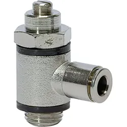 Riegler Drosselrückschlagventil, Zuluftdr. Steckverb. G1/4,Schl.10