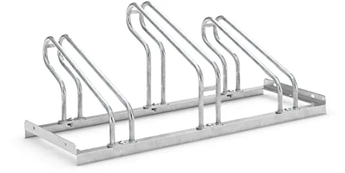 Bügelparker 2053 unser Klassiker | Fahrradständer einseitig | für 3 Fahrräder | Abwechselnde Hoch-/Tiefeinstellung | Fahrradparker Bodenparker Mehrfachständer | Dreifke®